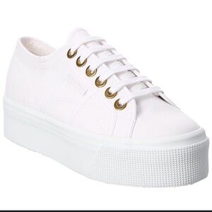 Superga White Lace-Up Sneakers